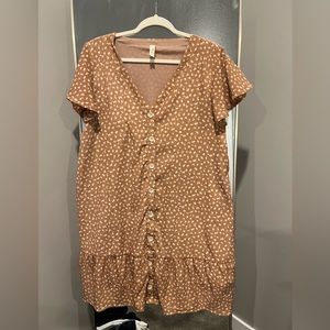 Boutique spotted dress, knee length, size Large